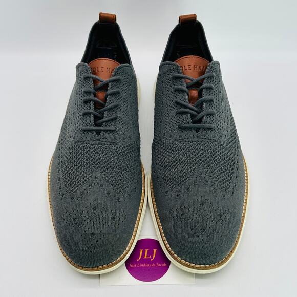 Cole Haan Mens Original Grand Stitchlite Wingtip Oxfords Magnet C27961 Size 11.5 - Picture 3 of 11